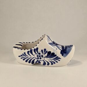 vintage Delft Blue porcelain ashtray traditional Dutch wooden clog Dbl
